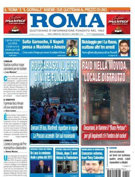 Il Roma in taglio alto: "Salta Garnacho, il Napoli pensa a Maximin e Amuzu"