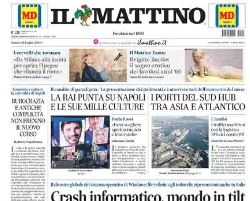 Il Mattino: "Gli azzurri del riscatto"