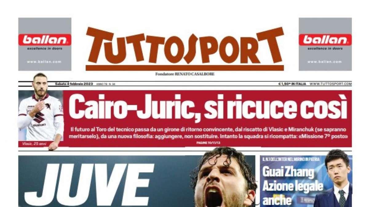 PRIMA PAGINA - Tuttosport: "Juve, il sacro fuoco"