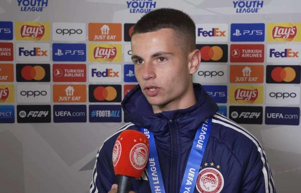 Napoli sul talentino Mouzakitis: il greco ha vinto la Youth League con l'Olympiakos