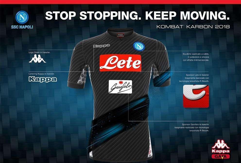 FOTO&VIDEO - Il Napoli presenta la sua nuova maglia: ecco la Kombat Karbon 2018
