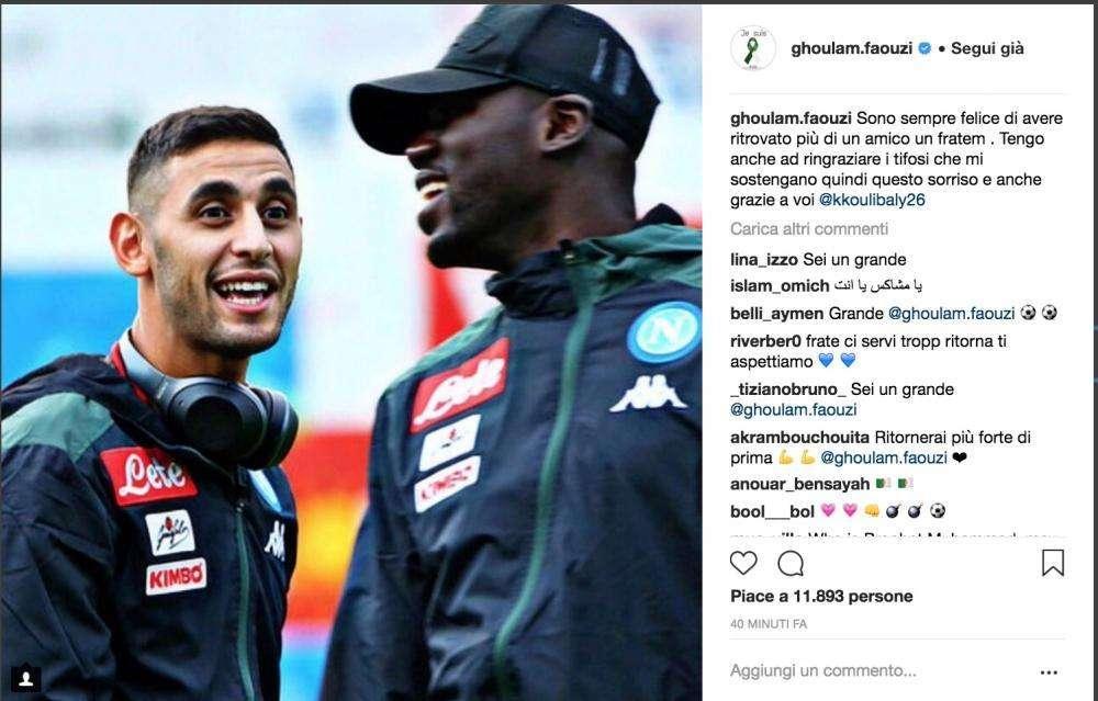 FOTO - Ghoulam scrive un meraviglioso messaggio a Koulibaly: "Un fratello più che un amico"