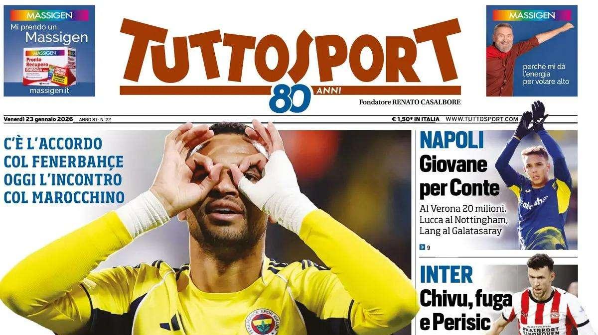 Tuttosport: "Napoli, Giovane per Conte. Al Verona 20 milioni"