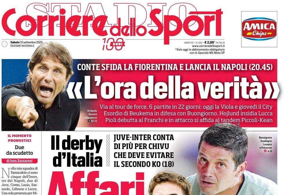 Corriere dello Sport: “L’ora della verità”