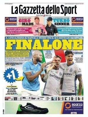 Gazzetta dello Sport: "Finalone! Il Genoa ferma il Napoli: Scudetto in 180 minuti"