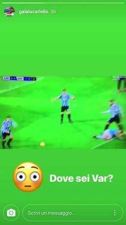  Lazio-Juve, Lady Inzaghi attacca sul rigore negato: "Dove sei VAR?"