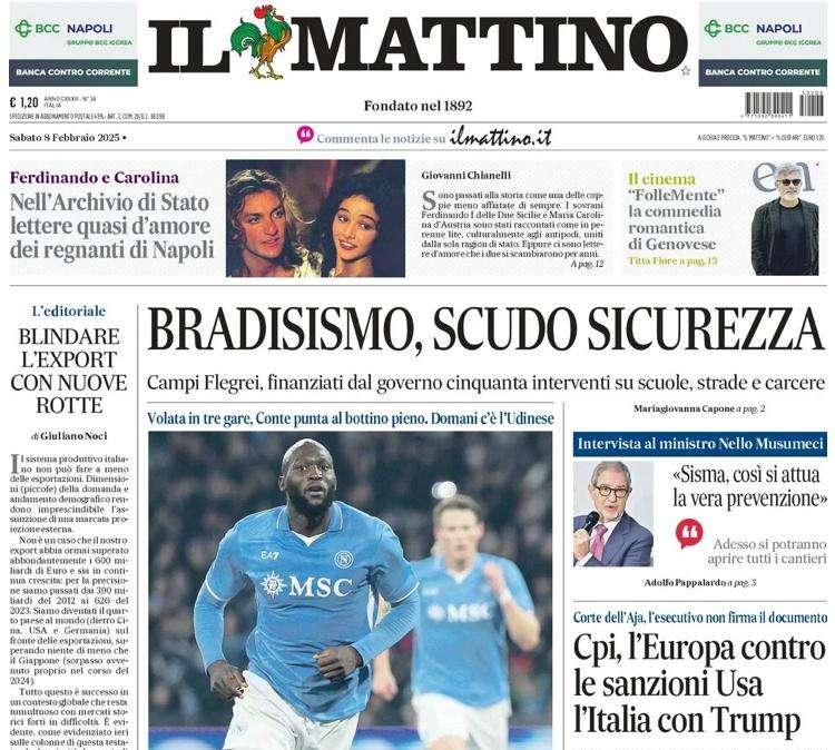 Il Mattino: "Napoli, ora la prova del nove". 