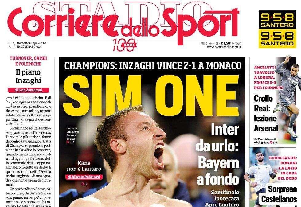 Corriere dello Sport esalta Inzaghi: "Sim One"