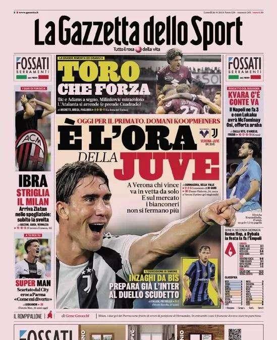 Gazzetta dello Sport: "Kvara c'è, Conte va"