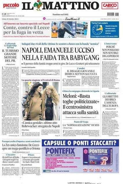Il Mattino: "Conte, contro il Lecce per la fuga in vetta"