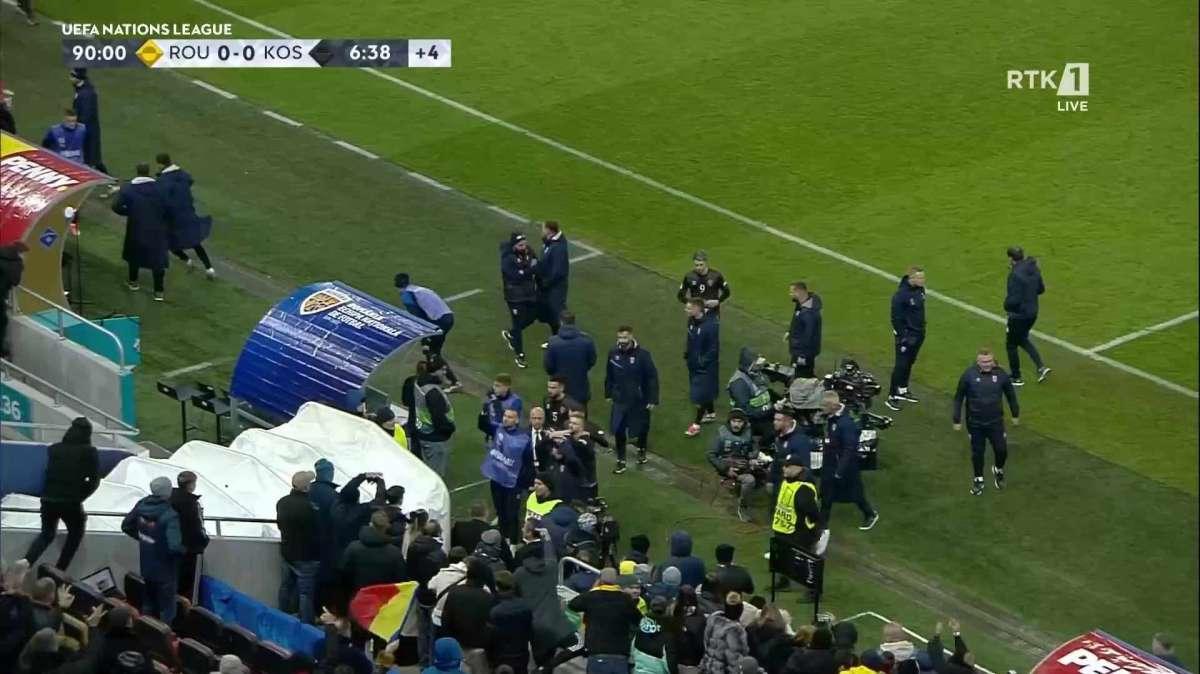 Romania-Kosovo sospesa nel finale: Rrahmani e co. lasciano il campo, il motivo