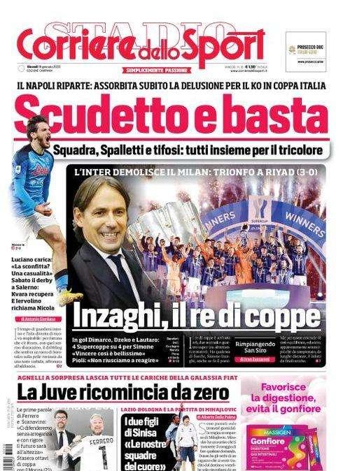 PRIMA PAGINA - CdS Campania: "Scudetto e basta"