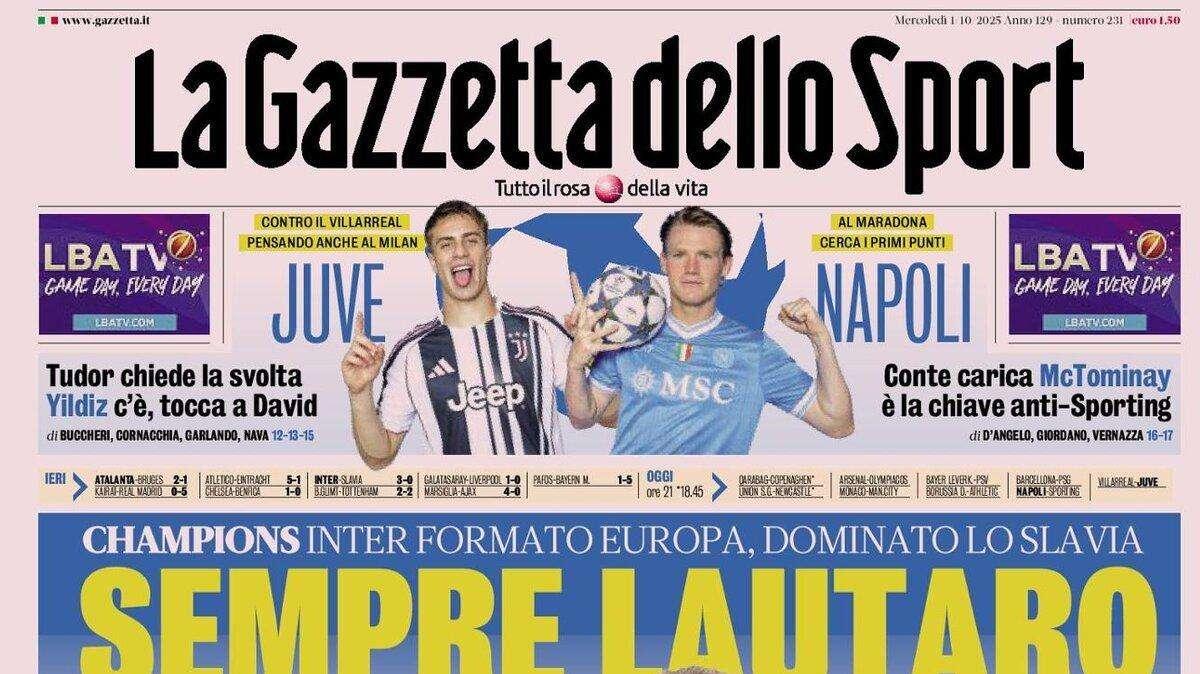 Gazzetta dello Sport: "Conte carica McTominay: è la chiave anti-Sporting"