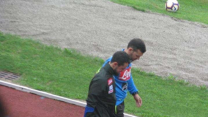 FOTO TN - Younes e Meret in campo: lavoro in palestra per i due infortunati