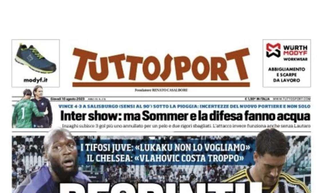 PRIMA PAGINA - Tuttosport: “Respinti!”