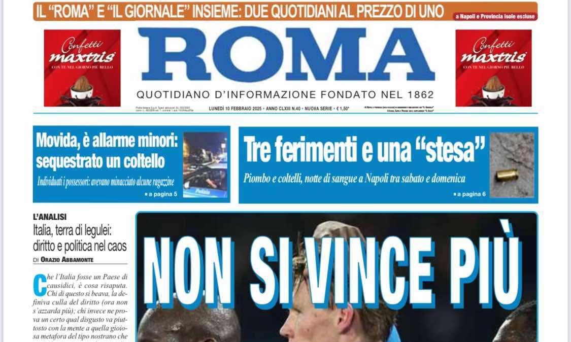 Il Roma: "Non si vince più"
