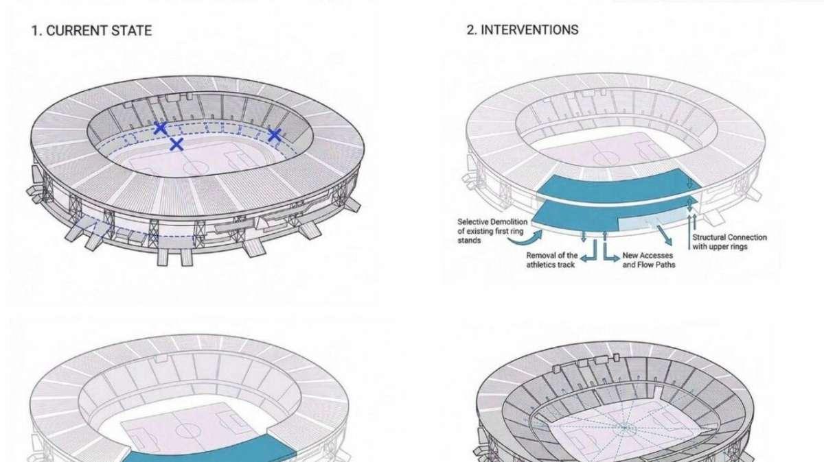 Restyling Maradona, 4 fasi per ammodernare lo stadio: il progetto del Comune, i dettagli