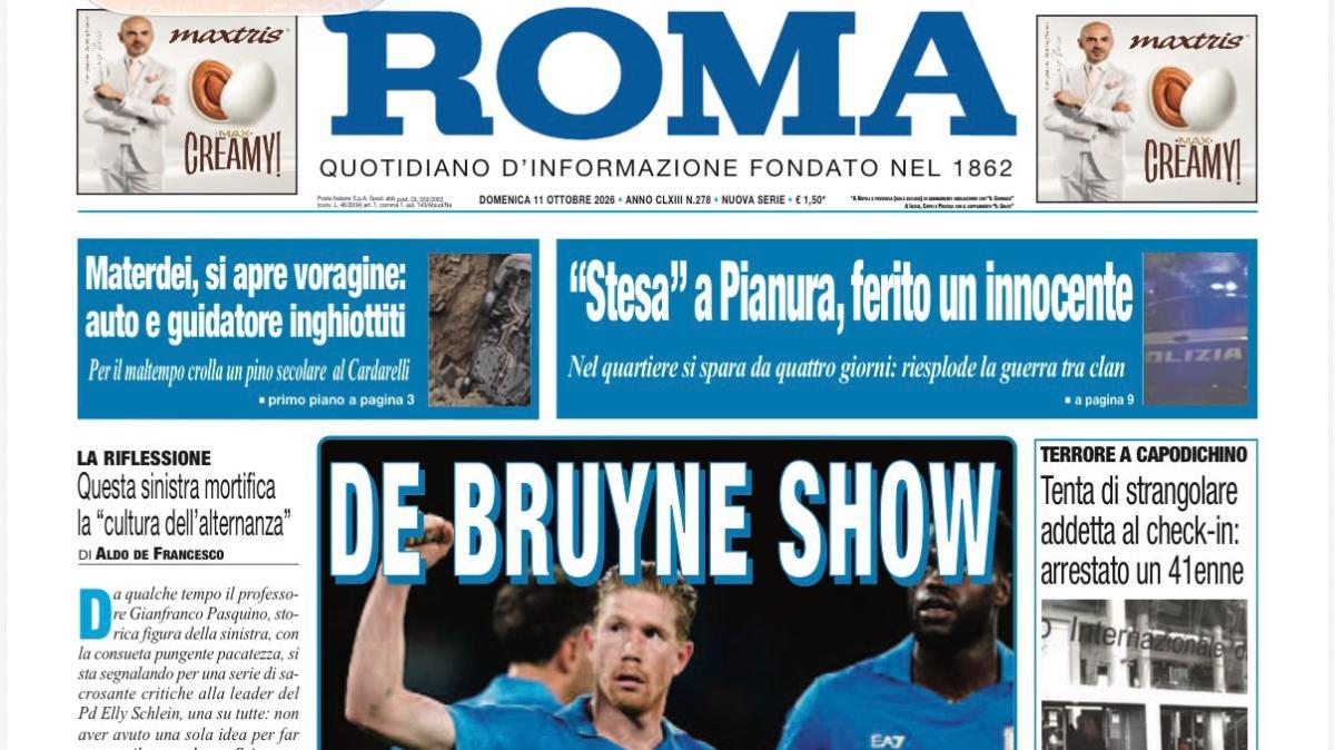 KDB trascina il Napoli, Il Roma lo esalta: "De Bruyne Show"