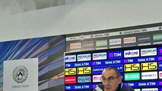 Sarri in conferenza: "Lanciato un messaggio importante! Siamo stati solidi, Udinese motivata e più forte della sua classifica. Inter? Senza coppe è un altro sport..."