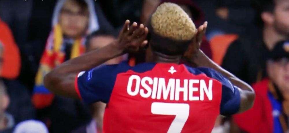 Lille, l'obiettivo azzurro Osimhen vince il premio per il miglior africano della Ligue 1