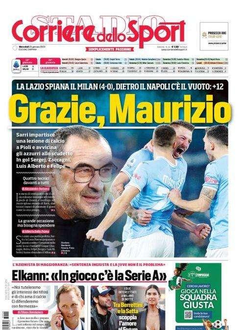 PRIMA PAGINA - CdS Campania: "Grazie, Maurizio"
