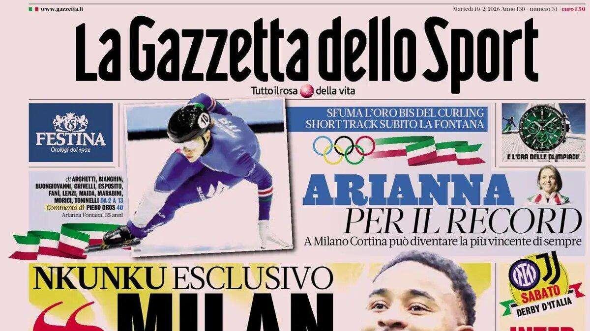 La Gazzetta dello Sport: "Napoli, obiettivo Coppa Italia"