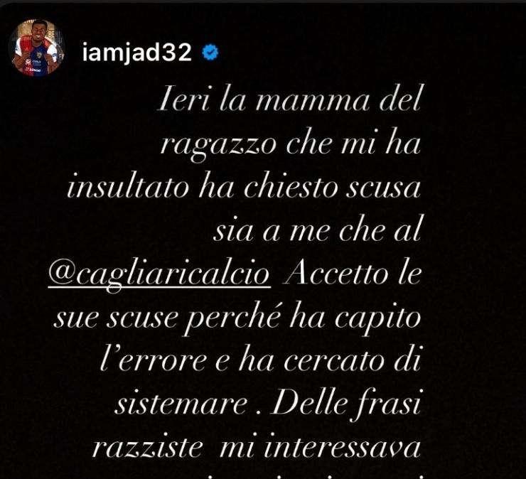 Offese razziste, Duncan: "La mamma dell'hater mi ha chiesto scusa"