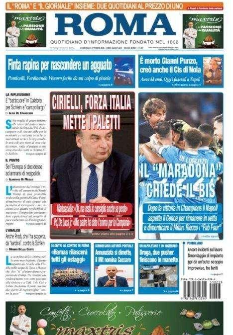 Il Roma verso Napoli-Genoa: "Il Maradona chiede il bis"
