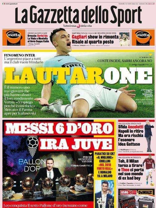 PRIMA PAGINA - Gazzetta: "Ancelotti rischia l'esonero. Idea Gattuso"