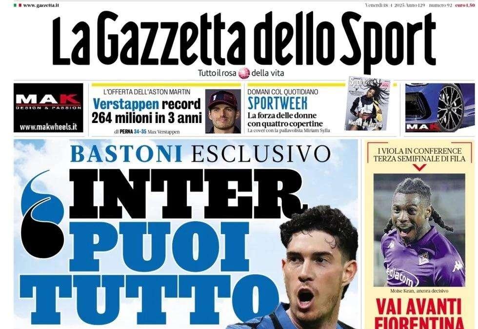 Gazzetta dello Sport intervista Bastoni: "Inter, puoi tutto"