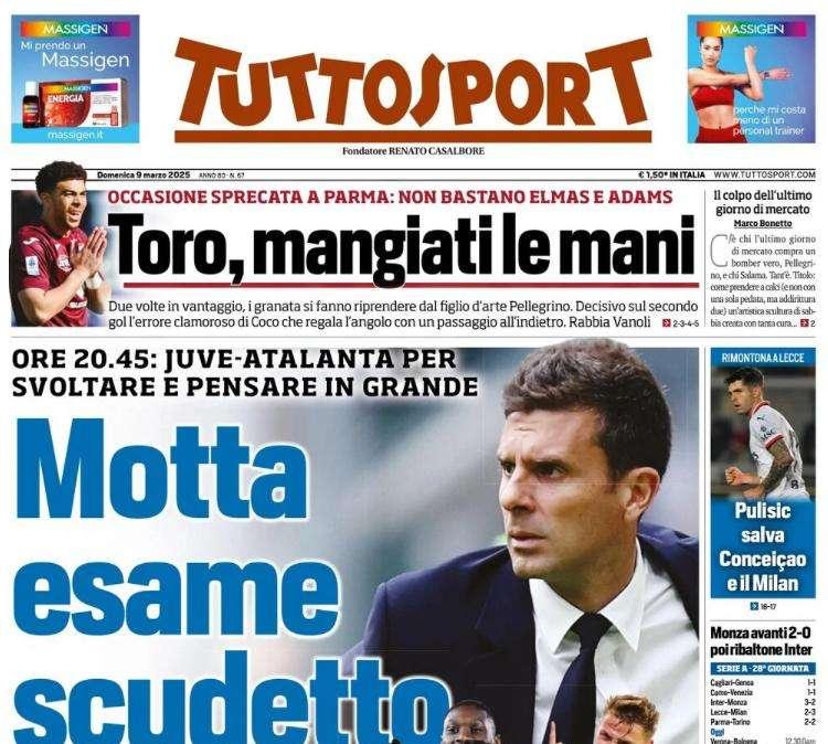Anche la Juventus in corsa? Tuttosport: "Motta, esame Scudetto"