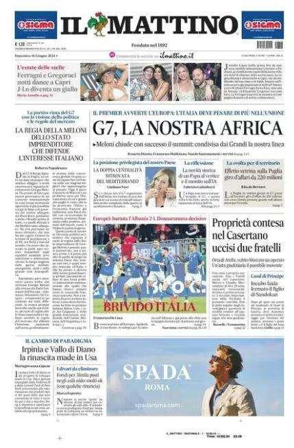 Il Mattino: "Brivido Italia"