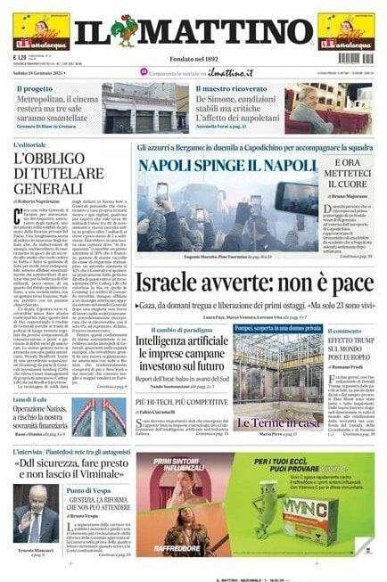 Il Mattino: "Napoli spinge il Napoli"