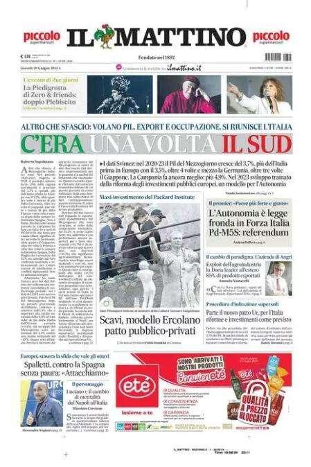 Il Mattino: "Spalletti contro la Spagna senza paura: 'Attacchiamo'"