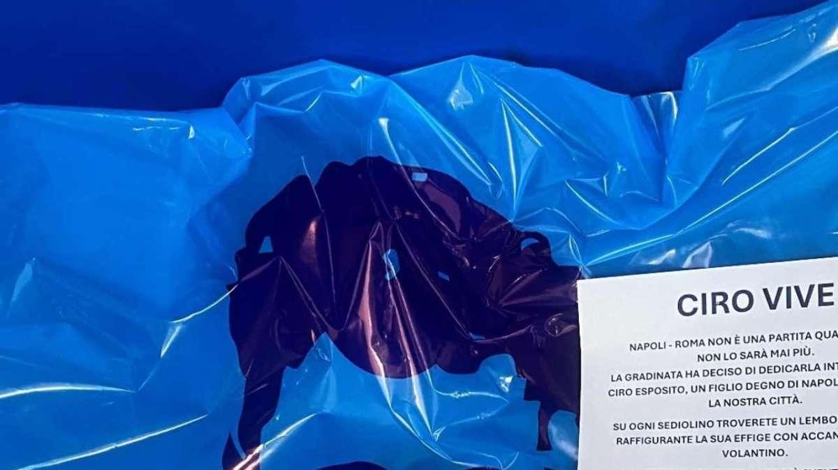 Coreografia e striscione per Ciro Esposito: "In eterno la tua Curva ti rende omaggio!"