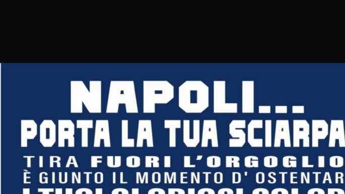 Tutto lo stadio azzurro! Iniziativa Curva A e B: “La sciarpa per inneggiare a limpidi valori!”