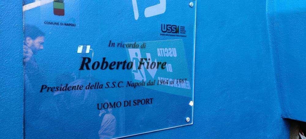 FOTO TN - Al San Paolo evento per Roberto Fiore, targa in Tribuna Posillipo in onore dell'ex presidente