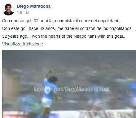 FOTO - Maradona ricorda: "Con questo gol conquistai il cuore dei napoletani..."