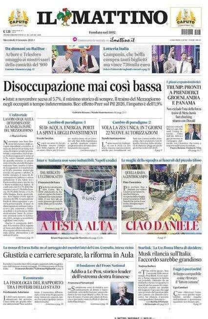 Il Mattino: "A testa alta"