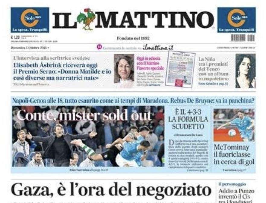 Il Mattino: "Conte, mister sold out"