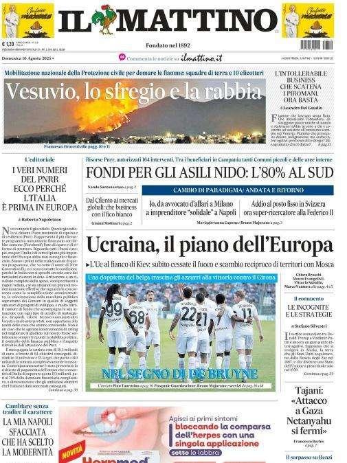 Il Mattino celebra i primi gol italiani di KDB: "Nel segno di De Bruyne"
