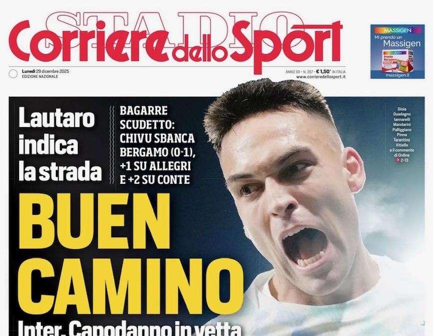 Inter in testa, Corriere dello Sport: "Buen Camino"