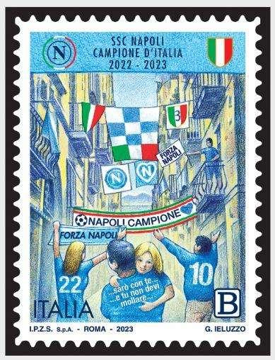 FOTO - Nasce il francobollo dedicato allo Scudetto del Napoli: c'è la frase di Spalletti