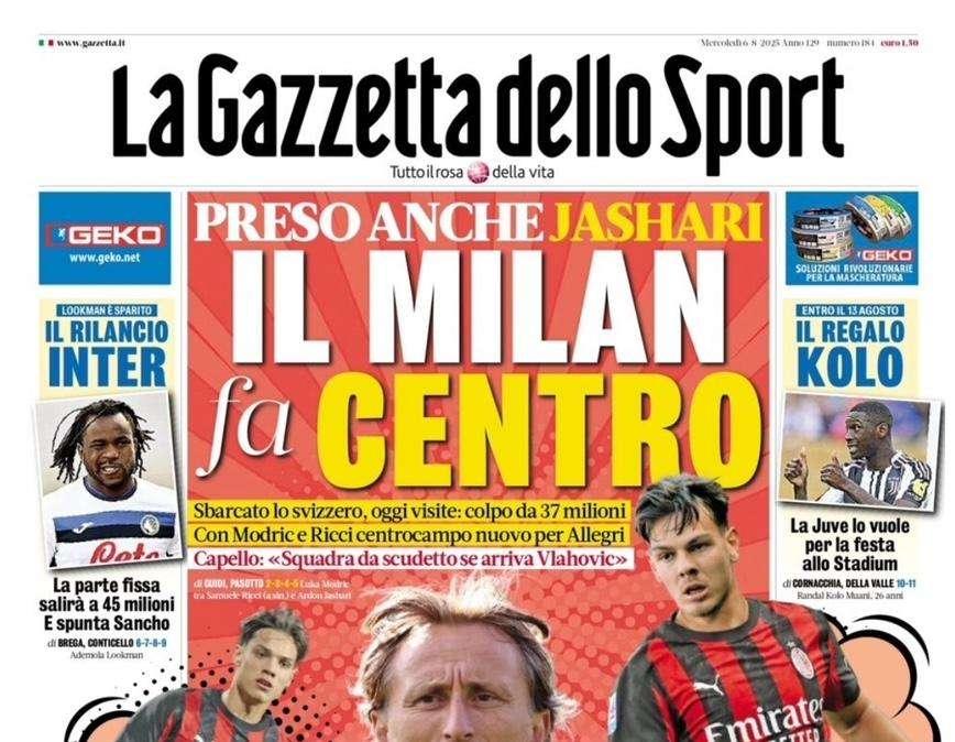 La Gazzetta dello Sport: "Rilancio Inter per Lookman. E spunta Sancho"