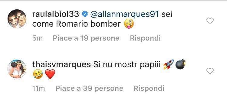"Sei meglio di Romario, bomber!": Raul Albiol scherza così con Allan su Instagram