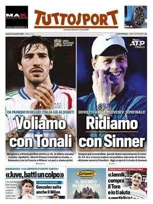 Tuttosport apre con l'Italia: "Voliamo con Tonali"
