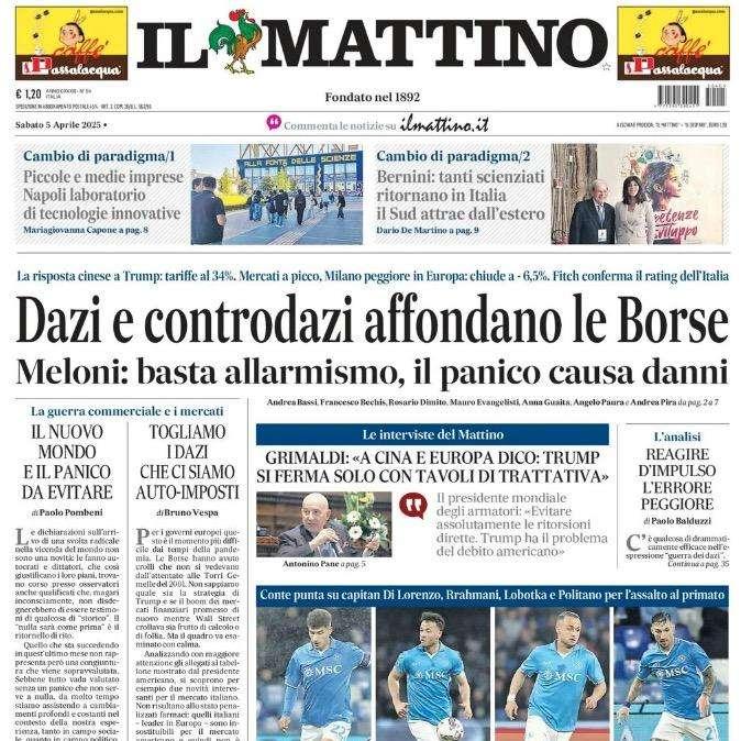 Il Mattino: "Quattro moschettieri per il sorpasso"