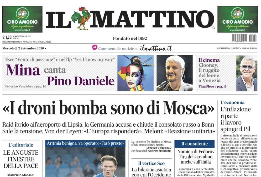 McTominay si ferma, Il Mattino: "Batticuore Scott"