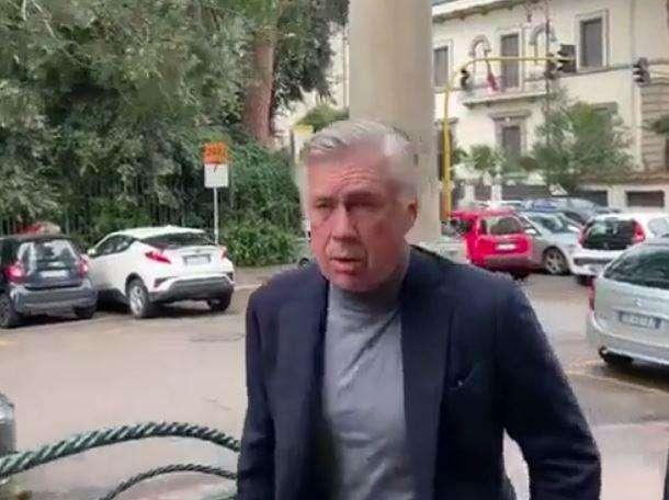 VIDEO - Ancelotti arrivato per l'incontro con arbitri: le immagini da Roma