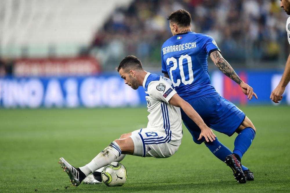 Italia sotto all'intervallo con la Bosnia: Dzeko punisce gli azzurri